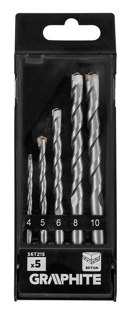 Фото - Набір свердел GRAPHITE 4-10 мм 5 шт. (56T215)