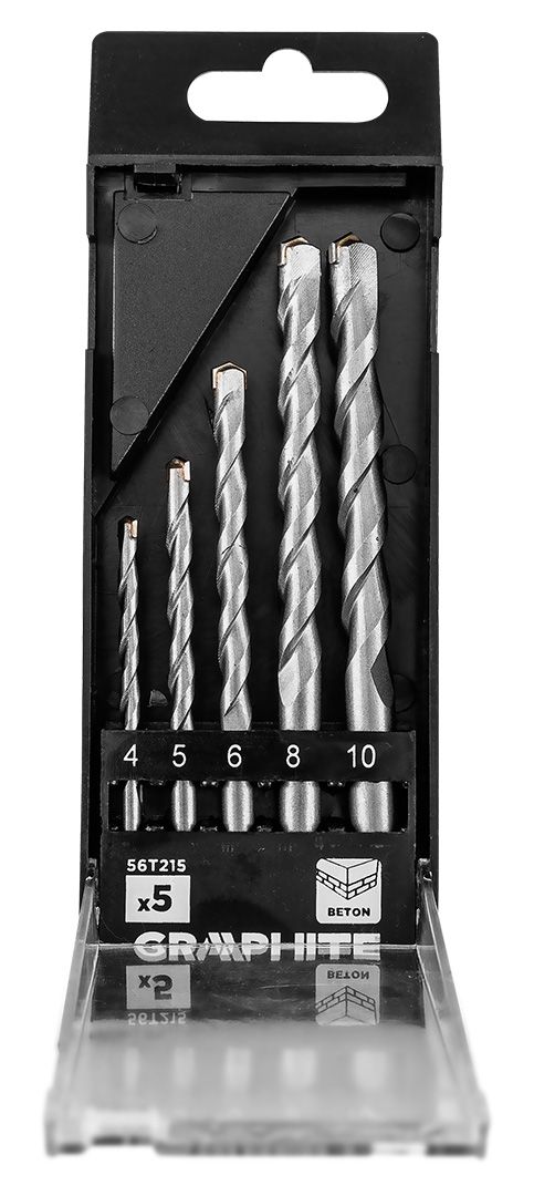 Фото - Набір свердел GRAPHITE 4-10 мм 5 шт. (56T215)