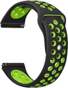 Ремінець для смарт-годинника BeCover Nike Style for Huawei Watch GT/GT 2 46mm/GT 2 Pro/GT Active/Honor Watch Magic 1/2/GS Pro/Dream Black-Green (705793)