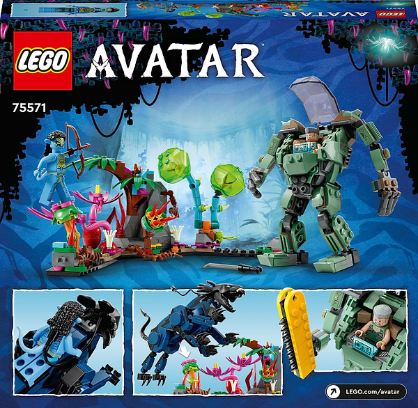 Фото - Конструктор LEGO Avatar Нейтири и Танатор против Куаритча в скафандре УМП (75571)