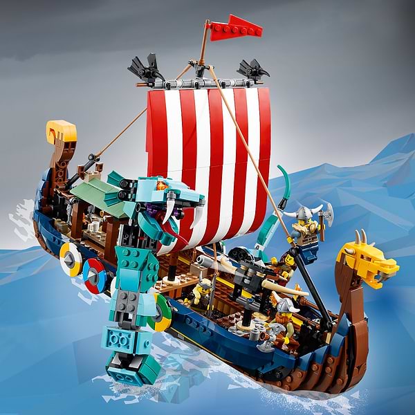Фото - Конструктор LEGO Creator Корабель вікінгів і Мідгардський змій (31132)