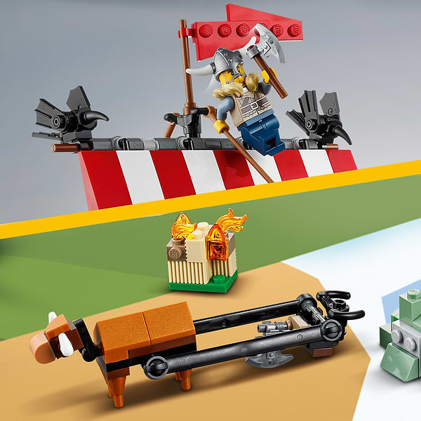 Фото - Конструктор LEGO Creator Корабель вікінгів і Мідгардський змій (31132)