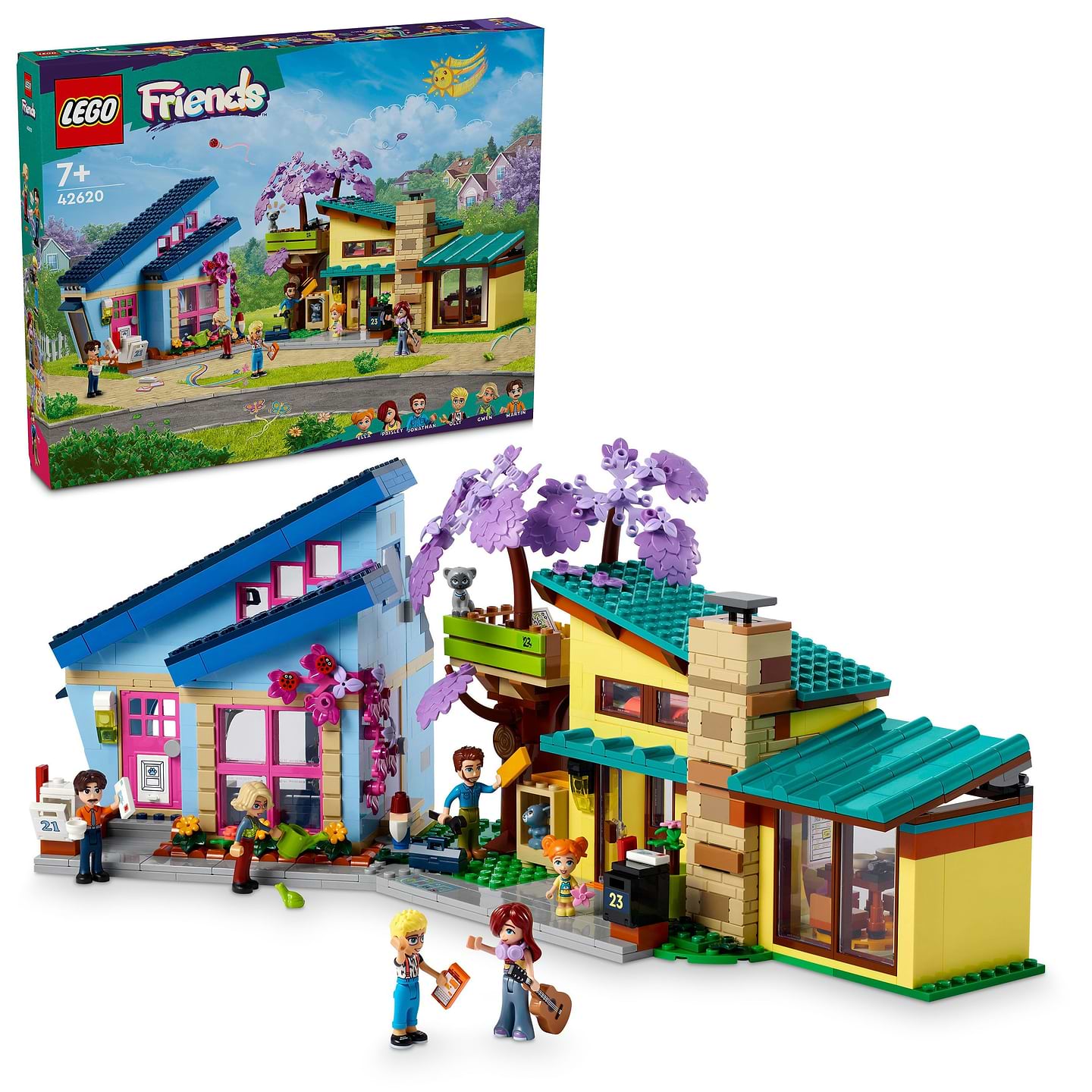 Конструктор LEGO Friends Родинні будинки Оллі й Пейслі (42620) - Фото 1