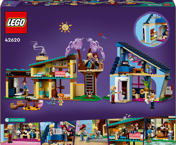 Фото - Конструктор LEGO Friends Родинні будинки Оллі й Пейслі (42620)