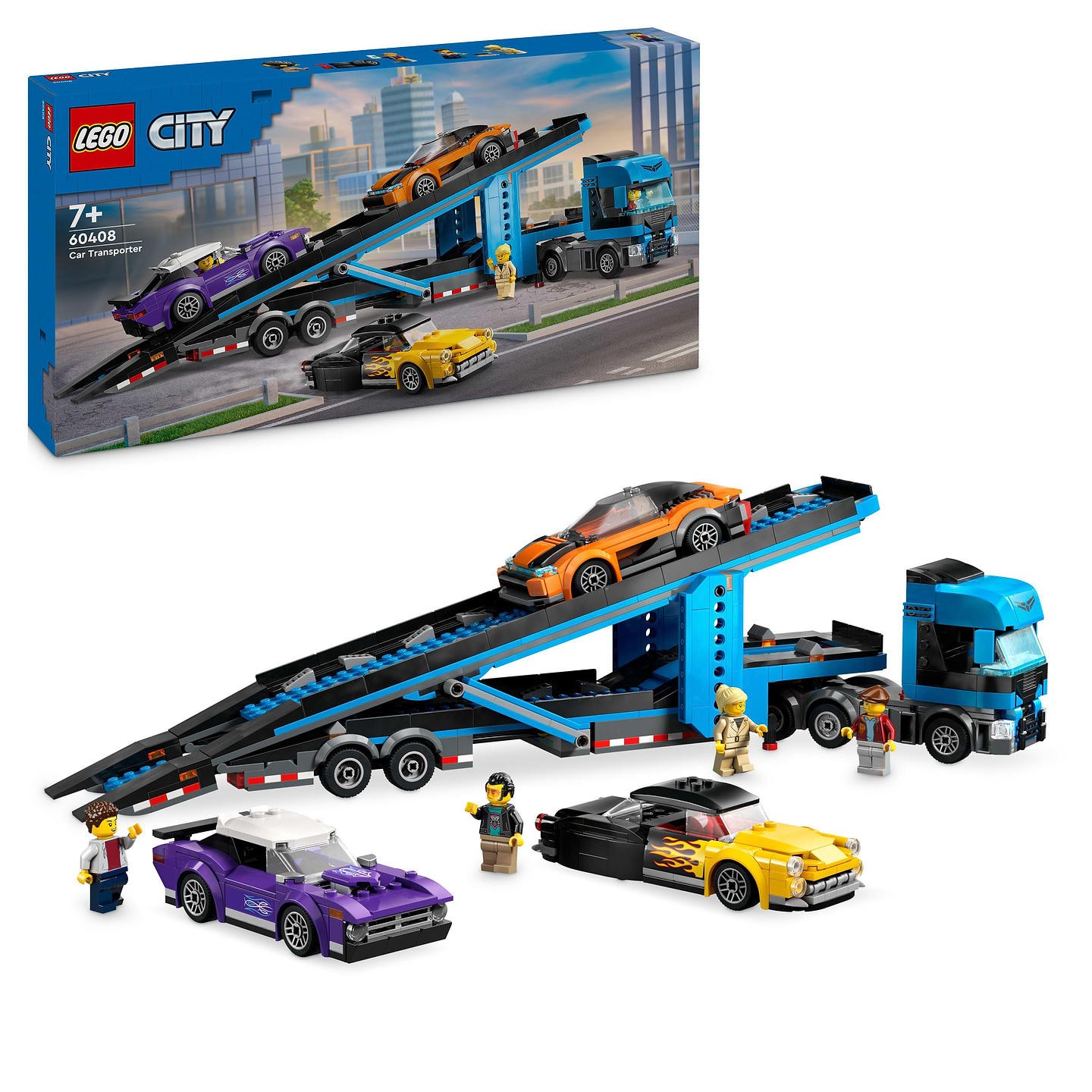 Конструктор LEGO City Вантажівка-транспортер зі спортивними авто (60408) - Фото 1