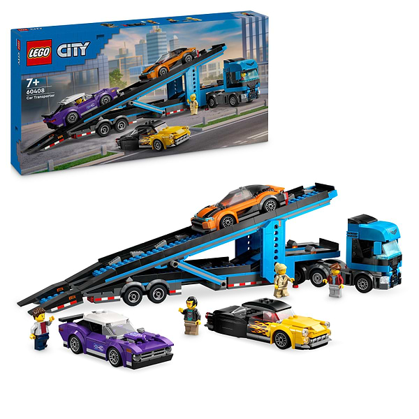Фото - Конструктор LEGO City Грузовик-транспортер со спортивными авто (60408)