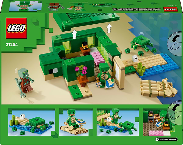 Фото - Конструктор LEGO Minecraft Пляжний будинок у формі черепахи (21254)