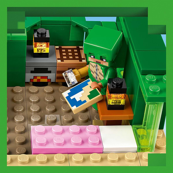 Фото - Конструктор LEGO Minecraft Пляжний будинок у формі черепахи (21254)
