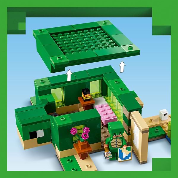 Фото - Конструктор LEGO Minecraft Пляжний будинок у формі черепахи (21254)