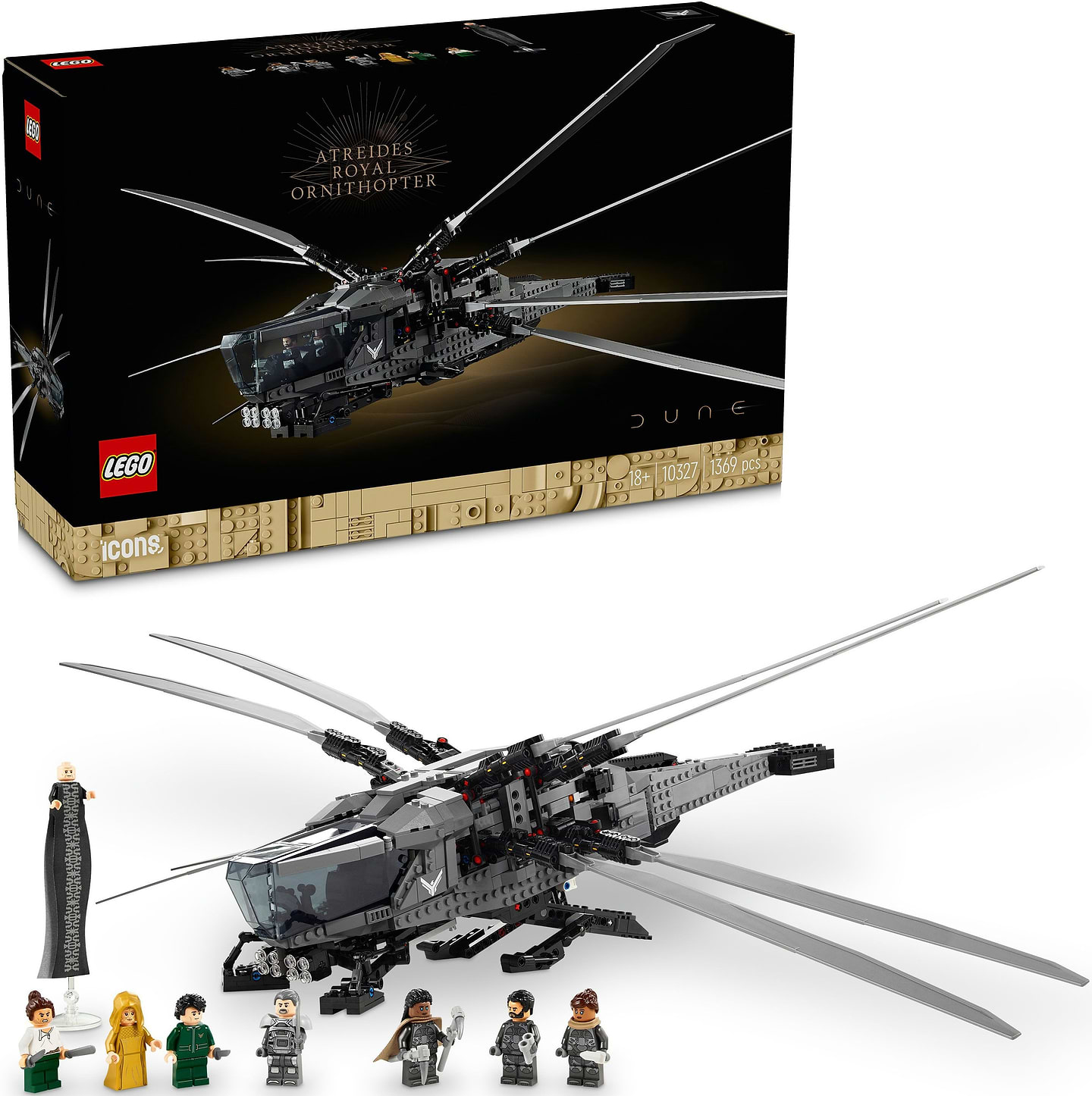 Конструктор LEGO Icons Дюна. Королевский орнитоптер Атридов (10327) - Фото 1