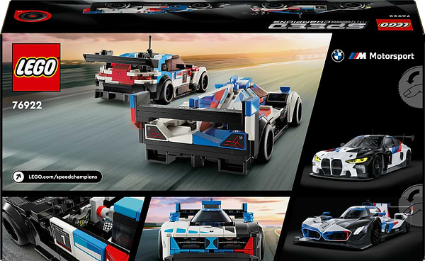 Фото - Конструктор LEGO SPEED CHAMPIONS Автомобілі для перегонів BMW M4 GT3 і BMW M Hybrid V8 (76922)