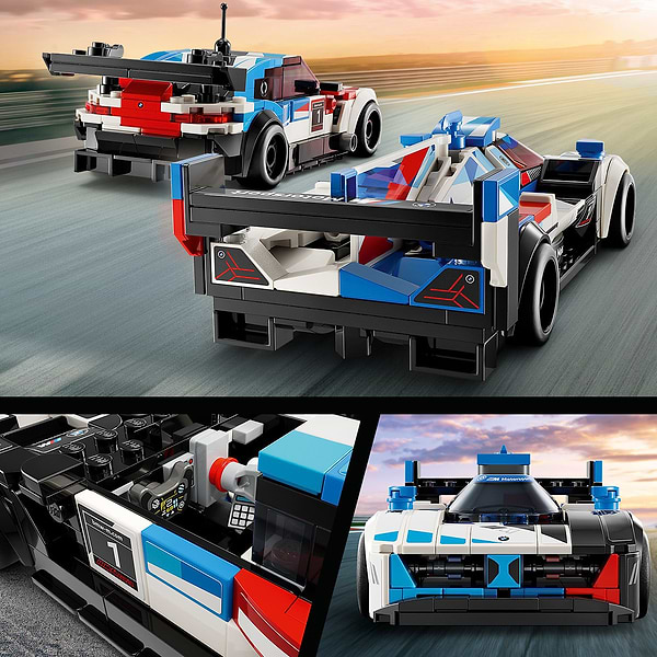 Фото - Конструктор LEGO SPEED CHAMPIONS Автомобілі для перегонів BMW M4 GT3 і BMW M Hybrid V8 (76922)