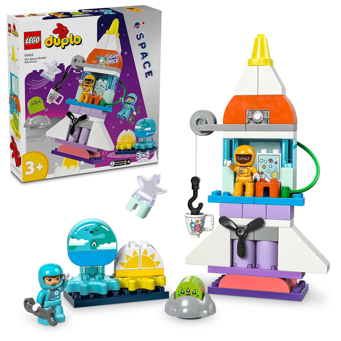 Конструктор LEGO DUPLO Town Пригоди на космічному шатлі 3-в-1 (10422) - Фото 1