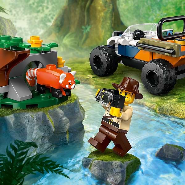 Фото - Конструктор LEGO City Квадроцикл для дослідження джунглів «Місія Червоної панди» (60424)