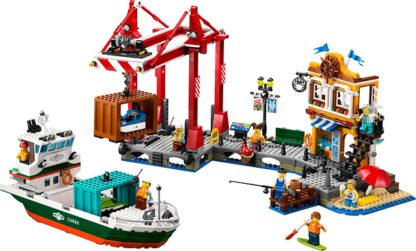 Фото - Конструктор LEGO City Морська гавань із вантажним судном (60422)