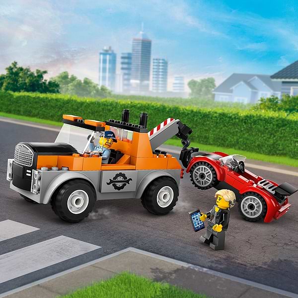 Фото - Конструктор LEGO City Эвакуатор и ремонт спортивных авто (60435)