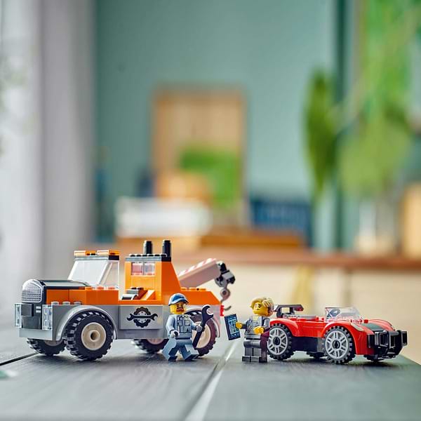 Фото - Конструктор LEGO City Эвакуатор и ремонт спортивных авто (60435)