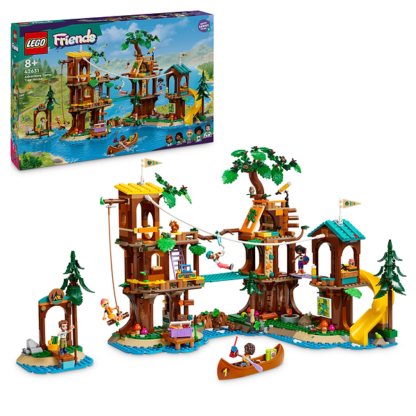 Фото - Конструктор LEGO Friends Домик на дереве в приключенческом лагере (42631)