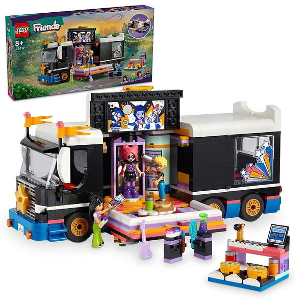 Фото - Конструктор LEGO Friends Автобус для музичного туру попзірки (42619)