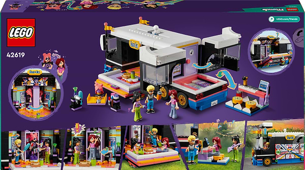 Фото - Конструктор LEGO Friends Автобус для музичного туру попзірки (42619)