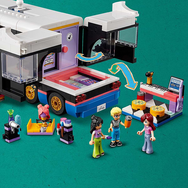 Фото - Конструктор LEGO Friends Автобус для музичного туру попзірки (42619)