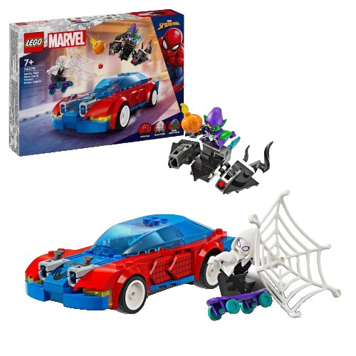 Конструктор LEGO Marvel Автомобиль для гонки Человека-Паука и Зеленый Гоблин с ядом Венома (76279) - Фото 1