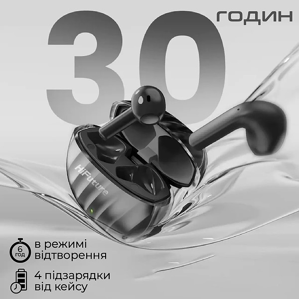 Фото - Наушники вкладыши беспроводные TWS HiFuture flybuds3.blue