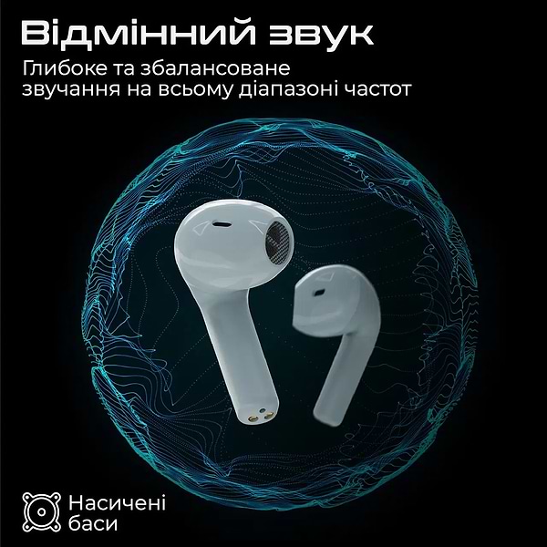 Фото - Навушники вкладиші бездротові TWS HiFuture flybuds3.white