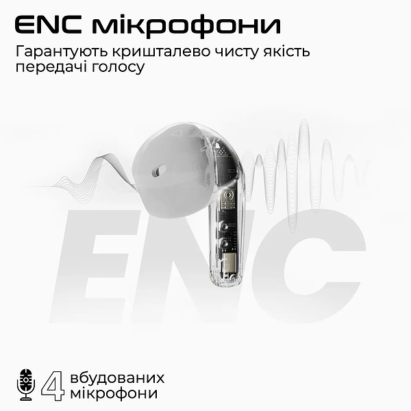 Фото - Навушники вкладиші бездротові TWS HiFuture flybuds3.white