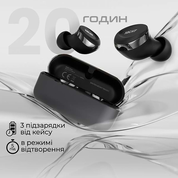 Фото - Навушники вкладиші бездротові TWS HiFuture yacht.black