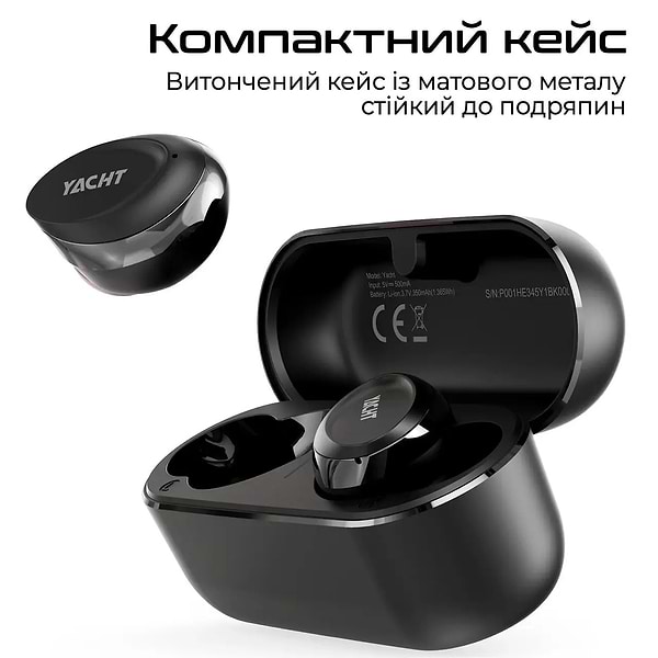Фото - Навушники вкладиші бездротові TWS HiFuture yacht.black