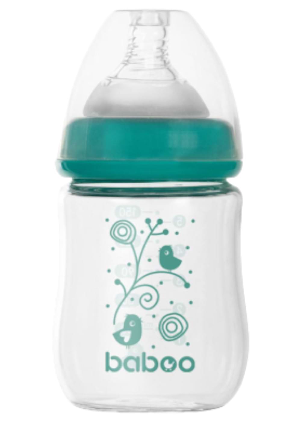 Пляшка для годування Baboo Антиколікова, 150 мл, широке горлечко, 0+ міс. (3-122)