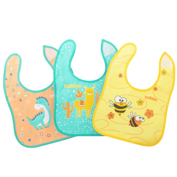 Нагрудник тканинний Baboo 3 шт. Friends, 0+ міс. (11-018)