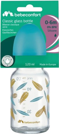 Пляшка для годування Bebe Confort 120ml S.1  з силіконовою пустушкою Little Buddies