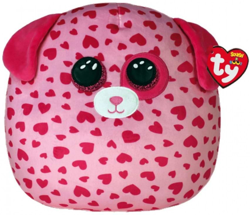 М'яка іграшка TY SQUISH-A-BOOS Рожевий пес "TICKLE" 20 см (39304)