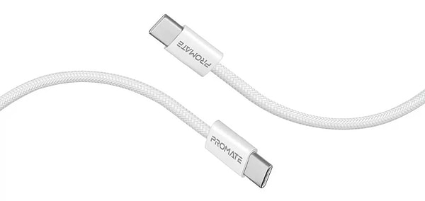 Фото - Кабель синхронізації даних Promate Type-C - USB Type-C (ecoline-cc120.white)