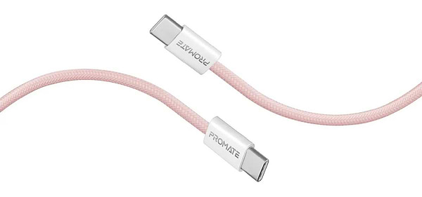 Фото - Кабель синхронізації даних Promate Type-C - USB Type-C (ecoline-cc120.pink)