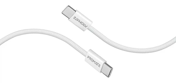 Фото - Кабель синхронизации данных Promate Type-C - USB Type-C (ecoline-cc200.white)
