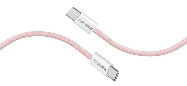 Фото - Кабель синхронізації даних Promate Type-C - USB Type-C (ecoline-cc200.pink)