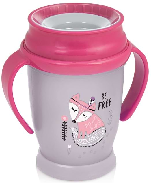 Чашка-непроливайка дитяча Lovi с ручками 360 JUNIOR Indian Summer GIRL, 250 мл. (1/591new)