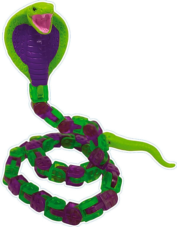 Фото - Интерактивная игрушка Zing Klixx Creaturez - Fidget Кобра фиолетово-зеленая (KX130_A)