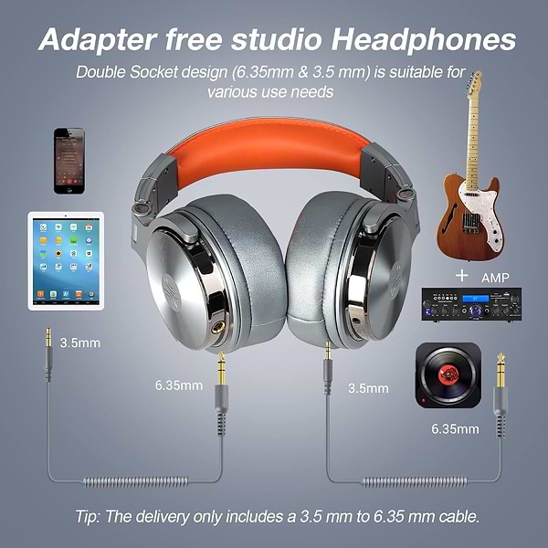 Фото - Навушники накладні дротові OneOdio Pro 50 Grey