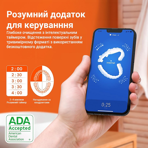 Фото - Зубна щітка електрична Bitvae S2 Smart 8 насадок и футляр Black + косметичка (BVS2-b-k)