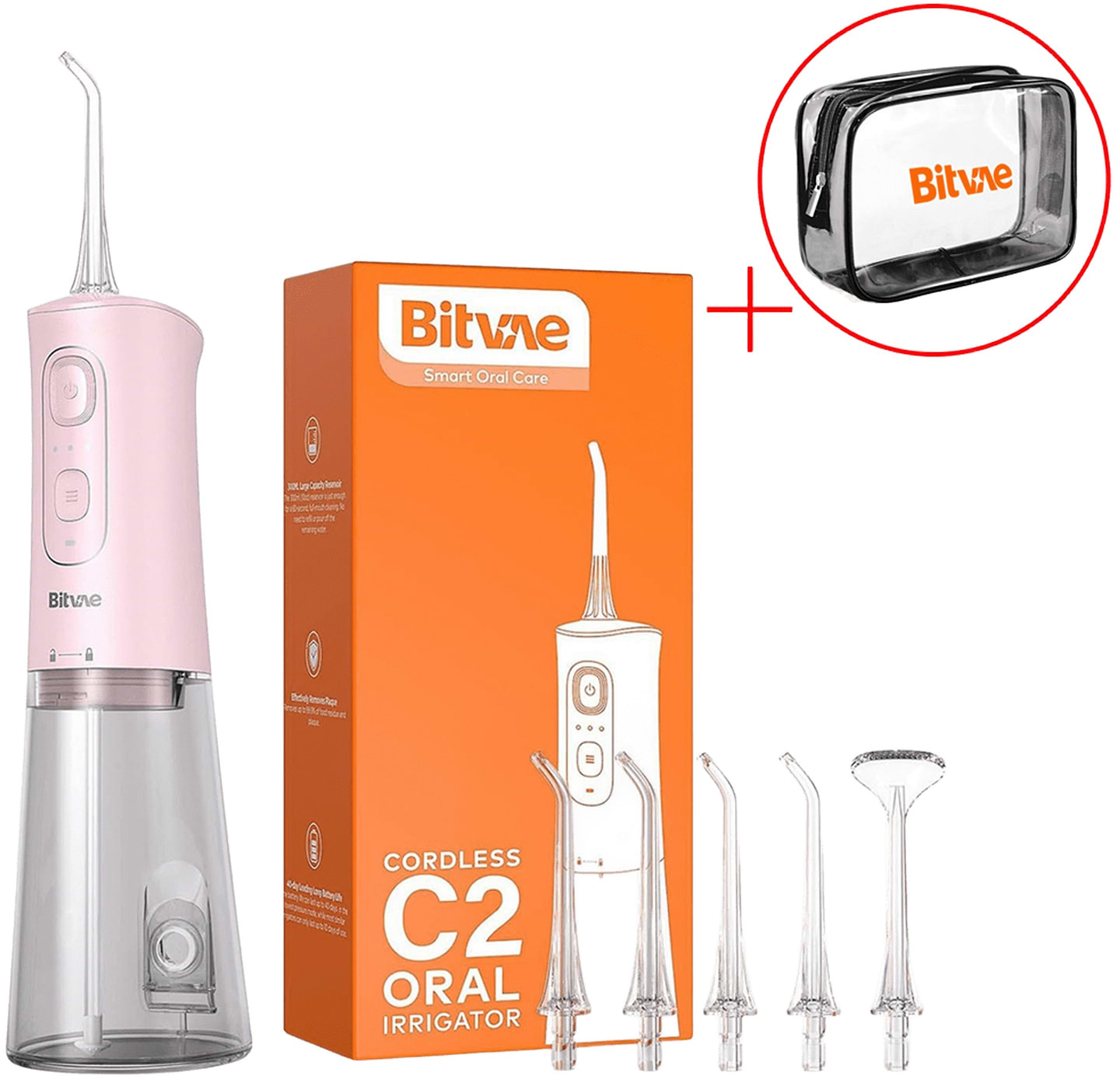 Іригатор Bitvae C2 Pink + косметичка (BVC2-p-k)