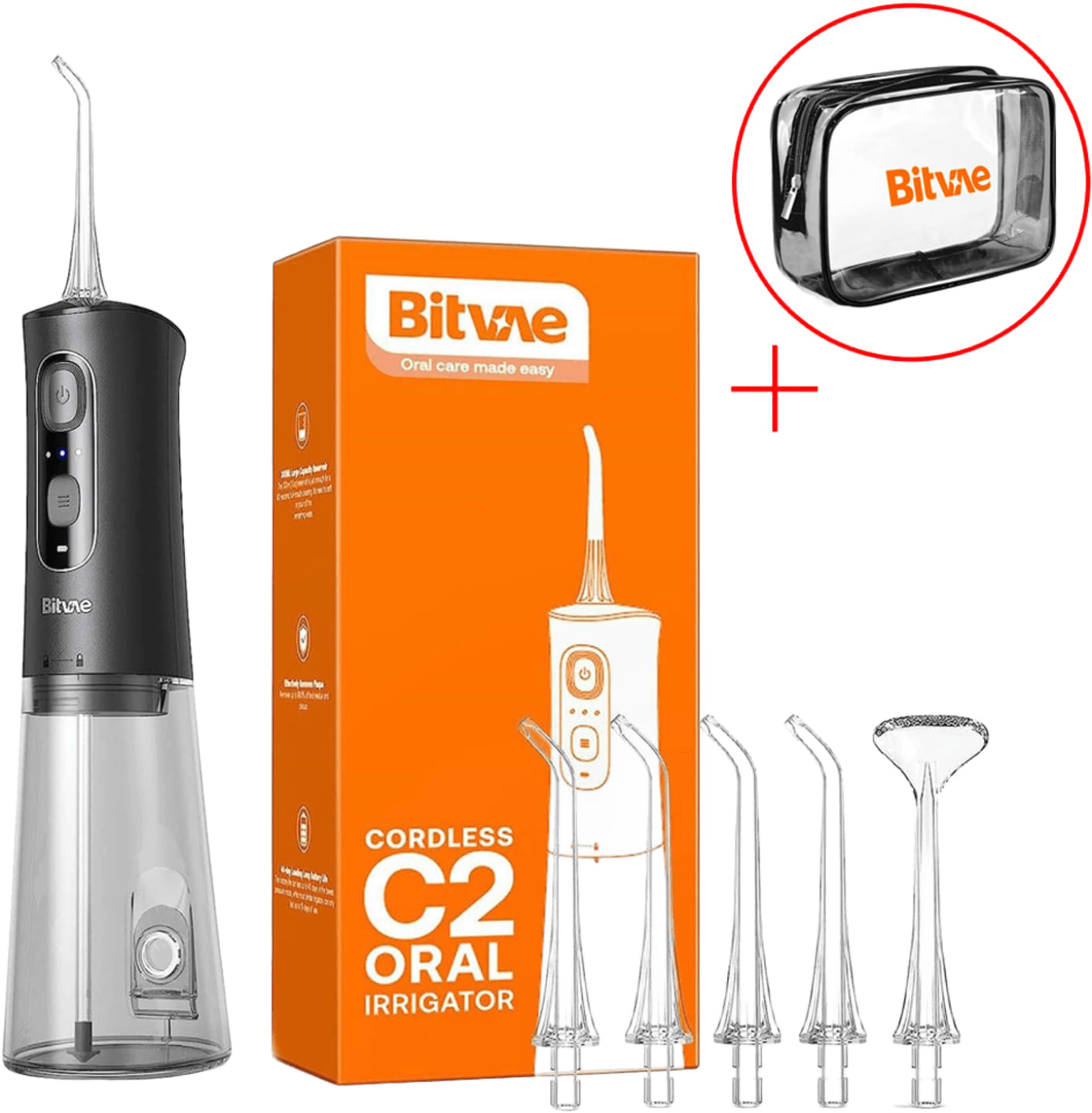 Іригатор Bitvae C2 Black + косметичка (BVC2-b-k)