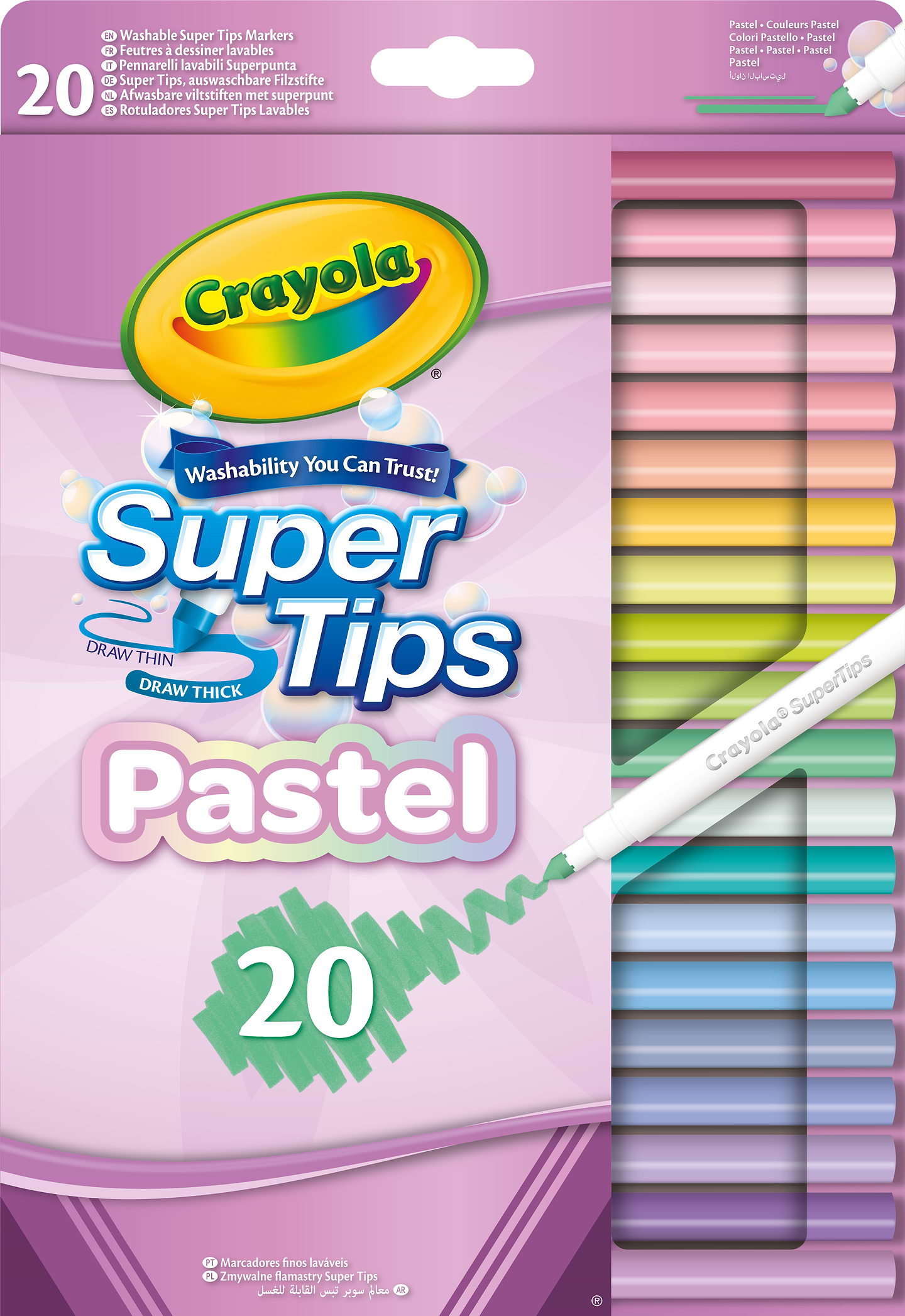 Фломастеры Crayola Supertips (washable), 20 шт (58-7517)
