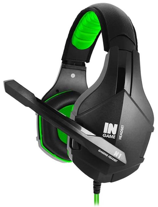 Гарнитура проводная игровая Gemix N1 Black-Green (04300104) - Фото 1