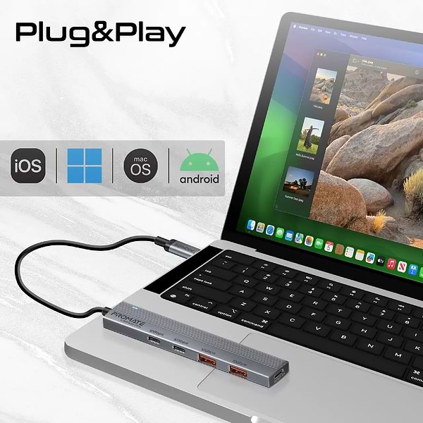 Фото - Хаб USB Promate litehub-pro