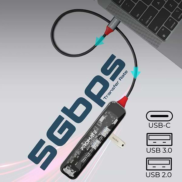 Фото - Хаб USB Promate transhub-lite