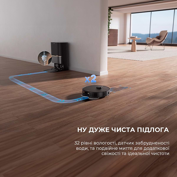 Фото - Робот-пилосос миючий Dreame Bot X40 Ultra Complete Black (RLX63CE-2-Bl)